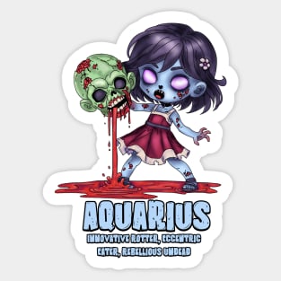 Aquarius Zombie Sticker